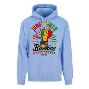 Juneteenth Breaking Every Chain Since 1865 Unisex Surf Hoodie