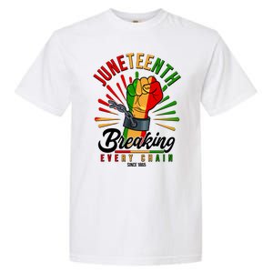 Juneteenth Breaking Every Chain Since 1865 Garment-Dyed Heavyweight T-Shirt