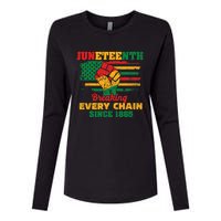 Juneteenth Breaking Every Chain Since 1865 Womens Cotton Relaxed Long Sleeve T-Shirt