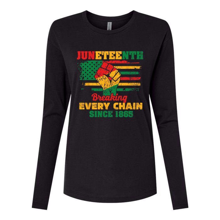 Juneteenth Breaking Every Chain Since 1865 Womens Cotton Relaxed Long Sleeve T-Shirt