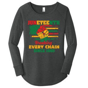 Juneteenth Breaking Every Chain Since 1865 Women's Perfect Tri Tunic Long Sleeve Shirt