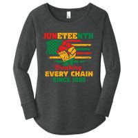 Juneteenth Breaking Every Chain Since 1865 Women's Perfect Tri Tunic Long Sleeve Shirt