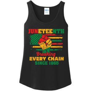 Juneteenth Breaking Every Chain Since 1865 Ladies Essential Tank