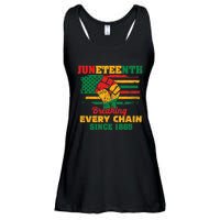 Juneteenth Breaking Every Chain Since 1865 Ladies Essential Flowy Tank