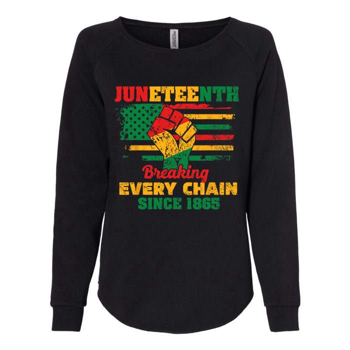 Juneteenth Breaking Every Chain Since 1865 Womens California Wash Sweatshirt