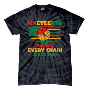 Juneteenth Breaking Every Chain Since 1865 Tie-Dye T-Shirt