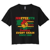 Juneteenth Breaking Every Chain Since 1865 Women's Crop Top Tee