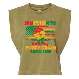 Juneteenth Breaking Every Chain Since 1865 Garment-Dyed Women's Muscle Tee