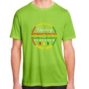 Juneteenth Breaking Every Chain Since 1865 Black Freedom Gift African Pride Adult ChromaSoft Performance T-Shirt