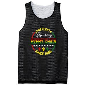 Juneteenth Breaking Every Chain Since 1865 Black Freedom Gift African Pride Mesh Reversible Basketball Jersey Tank