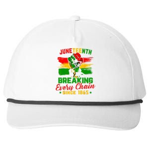 Juneteenth Breaking Every Chain Since 1865 Snapback Five-Panel Rope Hat