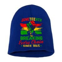 Juneteenth Breaking Every Chain Since 1865 Short Acrylic Beanie