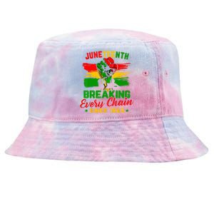 Juneteenth Breaking Every Chain Since 1865 Tie-Dyed Bucket Hat