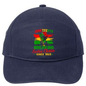 Juneteenth Breaking Every Chain Since 1865 7-Panel Snapback Hat