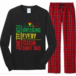 Juneteenth Breaking Every Chain Since 1865 Long Sleeve Pajama Set