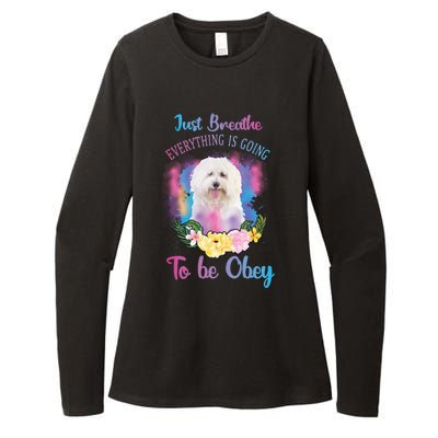 Just Breathe Everything Is Going To Be Obey Graphic Great Gift Womens CVC Long Sleeve Shirt