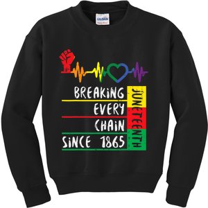 Juneteenth Breaking Every Chain Since 1865 Men Women Kids Sweatshirt