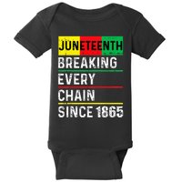 Juneteenth Breaking Every Chain Since 1865 African American Baby Bodysuit