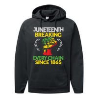 Juneteenth Breaking Every Chain Since 1865 African American Performance Fleece Hoodie