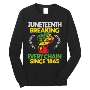 Juneteenth Breaking Every Chain Since 1865 African American Long Sleeve Shirt