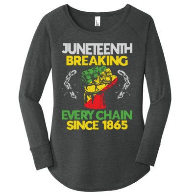 Juneteenth Breaking Every Chain Since 1865 African American Women's Perfect Tri Tunic Long Sleeve Shirt