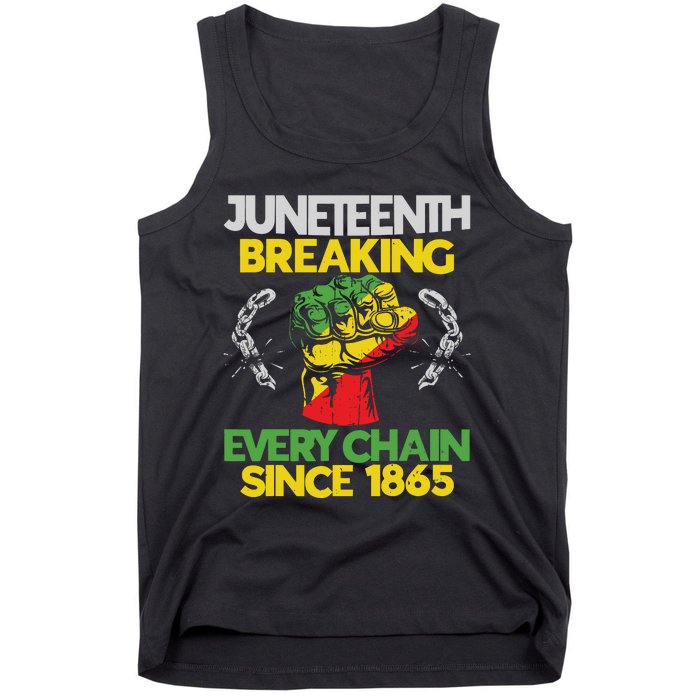 Juneteenth Breaking Every Chain Since 1865 African American Tank Top