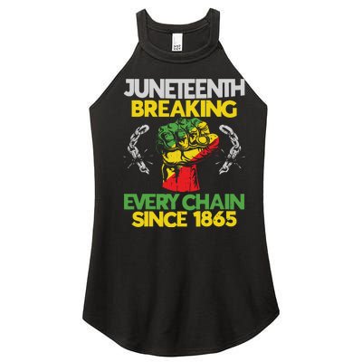 Juneteenth Breaking Every Chain Since 1865 African American Women’s Perfect Tri Rocker Tank