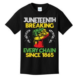 Juneteenth Breaking Every Chain Since 1865 African American Kids T-Shirt