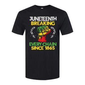 Juneteenth Breaking Every Chain Since 1865 African American Softstyle CVC T-Shirt