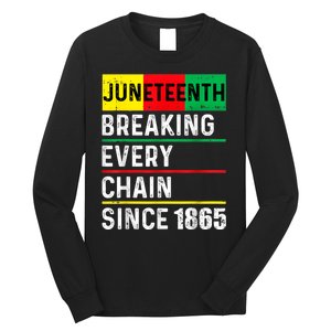 Juneteenth Breaking Every Chain Since 1865 African American Long Sleeve Shirt