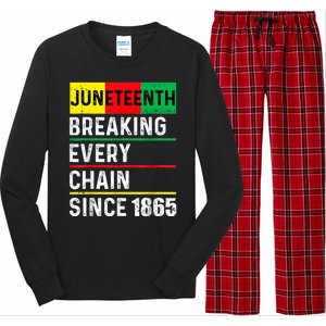 Juneteenth Breaking Every Chain Since 1865 African American Long Sleeve Pajama Set