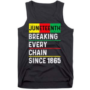 Juneteenth Breaking Every Chain Since 1865 African American Tank Top