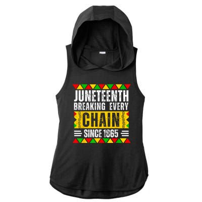 Juneteenth Breaking Every Chain Since 1865 Men Women Ladies PosiCharge Tri-Blend Wicking Draft Hoodie Tank