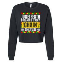 Juneteenth Breaking Every Chain Since 1865 Men Women Cropped Pullover Crew