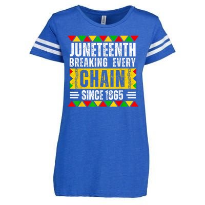 Juneteenth Breaking Every Chain Since 1865 Men Women Enza Ladies Jersey Football T-Shirt