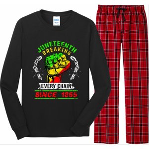 Juneteenth Breaking Every Chain Since 1865 African American Long Sleeve Pajama Set