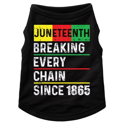 Juneteenth Breaking Every Chain Since 1865 African American Doggie Tank