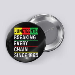 Juneteenth Breaking Every Chain Since 1865 African American Button