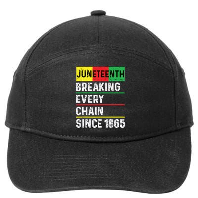 Juneteenth Breaking Every Chain Since 1865 African American 7-Panel Snapback Hat