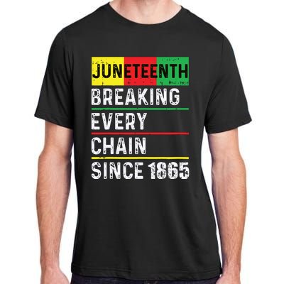 Juneteenth Breaking Every Chain Since 1865 African American Adult ChromaSoft Performance T-Shirt