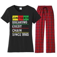 Juneteenth Breaking Every Chain Since 1865 African American Women's Flannel Pajama Set