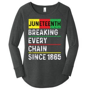 Juneteenth Breaking Every Chain Since 1865 African American Women's Perfect Tri Tunic Long Sleeve Shirt