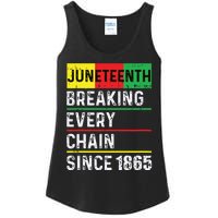 Juneteenth Breaking Every Chain Since 1865 African American Ladies Essential Tank