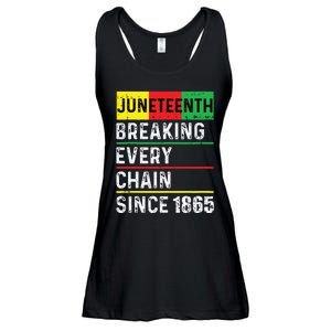 Juneteenth Breaking Every Chain Since 1865 African American Ladies Essential Flowy Tank