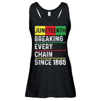 Juneteenth Breaking Every Chain Since 1865 African American Ladies Essential Flowy Tank