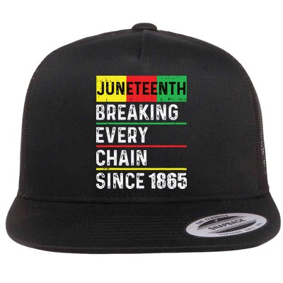 Juneteenth Breaking Every Chain Since 1865 African American Flatbill Hat