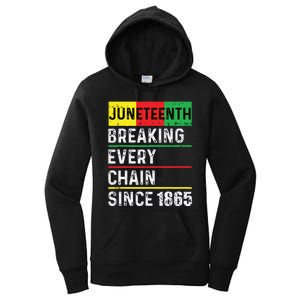 Juneteenth Breaking Every Chain Since 1865 African American Women's Pullover Hoodie