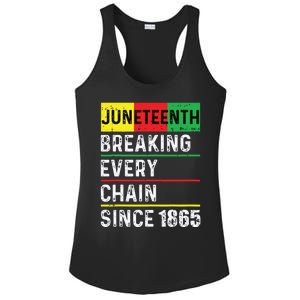 Juneteenth Breaking Every Chain Since 1865 African American Ladies PosiCharge Competitor Racerback Tank