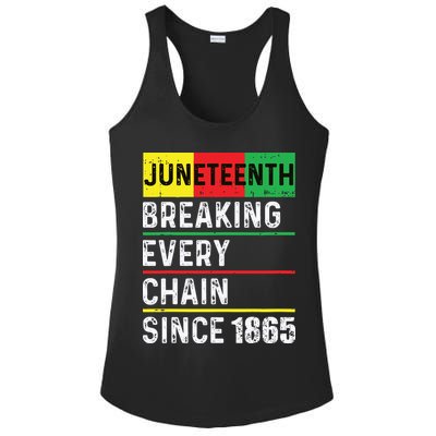 Juneteenth Breaking Every Chain Since 1865 African American Ladies PosiCharge Competitor Racerback Tank