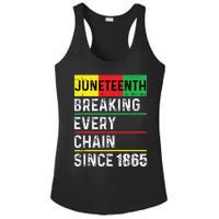 Juneteenth Breaking Every Chain Since 1865 African American Ladies PosiCharge Competitor Racerback Tank